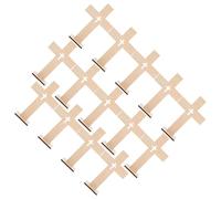 GARIOUANS 14 Pièces Croix Décoratives en Bois Beige pour Décoration Murale Spirituelle et Centres de Table, Finition Lisse sans Éclats, Style Élégant Ajouré pour Noël et Pâques