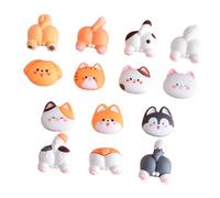 GARIOUANS 14 pièces Kit DIY Décorations Résine pour Téléphone Charms Cartoon Chien Chat Flatback Robustes Accessoires Artisanaux pour Customisation