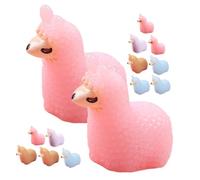 GARIOUANS 15 pièces Figurines Miniatures Alpaca Résine Décorations Animales Colorées Accessoires Décoratifs pour Maison de Poupée Jardin Miniature et Paysage