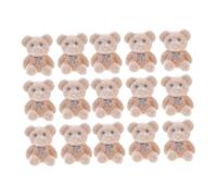 GARIOUANS 15 Pièces Mini Bear Dolls Soft Plush Tiny Flocked Bears for Birthday Shower Wedding Party Favor Decorations and DIY Accessories