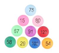 GARIOUANS 150 Pièces Boules de Loterie Numérotées Couleur Mixte PP pour Jeux et Fêtes Balles de Tennis de Table Numérotées Accessoires et Faciles à Repérer pour Tirages Au Sort et Animations