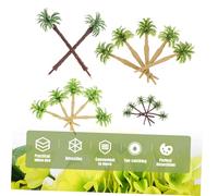 GARIOUANS 17 pièces Lot de Arbres Miniatures Palmier Artificiel pour Micro Paysage Plage Décoration de Table de Sable DIY Miniature Tropicale Réaliste