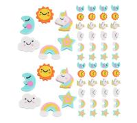 GARIOUANS 180 Pièces Mini Erasers For Cloud Moon Star Rainbow Sunflower Shapes Fun Pencil Erasers For Students Classroom Prizes Party Favors
