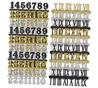 GARIOUANS 18pièces Kit De Chiffres Horloge avec Chiffres Arabes Et Romains pour DIY Remplacement Et Réparation Horloges Accessoires De Décoration Intérieure
