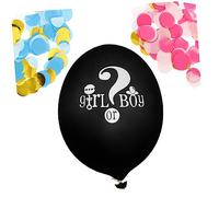 GARIOUANS 1Ensemble Ballon de de Genre Latex avec Confettis Décorations de Fête pour Annonce de Garçon ou Fille Design Créatif et