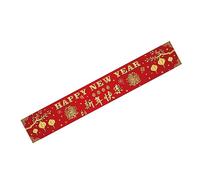 GARIOUANS 1Pc Décorations De Noël Bannière Lunaire Du Festival Du Printemps Fête De L'Année Joyeux Réveillon Rouge Polyester
