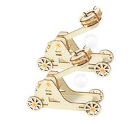 GARIOUANS 2 Ensembles Kit de Trebuchets Bois DIY Modèle pour Garçon Fille et Adultes Jeu Scientifique Stem Projet Expérience Physique Apprentissage de Histoire