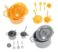 GARIOUANS 2 Ensembles Vaisselle Miniature pour Cuisine Mini Pot Mini Fourchette Accessoires De Cuisine Vaisselle Couverts