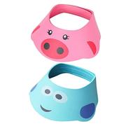 GARIOUANS 2 pièces Bonnet de Bain Ajustable pour Garçon Fille Protection des Cheveux Lors Shampooing Chapeau de Baignade Visière Design Ludique pour Soins Capillaires Soleil