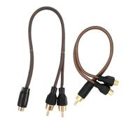 GARIOUANS 2 Pièces Câble Audio Voiture Mâle vers Femelle pour Amplificateur Câble Répartiteur Audio Vidéo Polyvalent pour Système Sonore Mobile