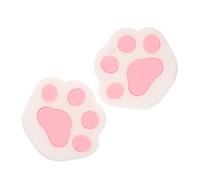 GARIOUANS 2 pièces Cache-clés Silicone Forme Patte de Chat Blanche Protège Clés Maison Porte-clés Mignon Animal Accessoire et Léger pour Organisation et Identification