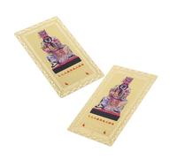 GARIOUANS 2 Pièces Carte de Protection Feng Shui Tai Sui Laiton Spirituelle Décorative pour Richesse Succès 2pcs