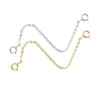 GARIOUANS 2 pièces Chaîne Extension Rallonge pour Bracelet et Collier Coloris Platine et Or Accessoire Pratique pour Bijoux Féminins