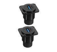 GARIOUANS 2 pièces Connecteur Femelle à Femelle Fixe pour Montage sur Panneau Adaptateur USB et Stable pour de Données Support Prise USB Encastrable Noir Lot