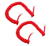 GARIOUANS 2 Pièces Cordon Téléphone Spirale Rouge Lot Flexible Installation sans Outil Câble pour Combiné Téléphonique Fixe et Stable