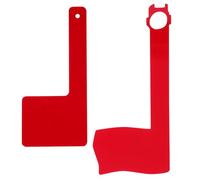 GARIOUANS 2 Pièces Drapeau Boîte Aux Lettres Rouge Acrylique Indicateur Rotatif Étanche Compatible Universellement avec Boîtes Murales et Poteaux Matériau et Installation Facile