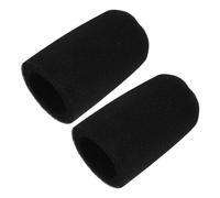 GARIOUANS 2 Pièces Lot de 2 Bonnettes Anti-Vent en Mousse Souple pour Microphone Sm7Db, Protection Pare-Vent, Cache-Microphone Noir, Accessoires pour Streaming, Karaoké et Enregistrement