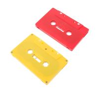GARIOUANS 2 Pièces Lot de Cassettes Audio Vierges et Faciles à Réenregistrer Colorées en Plastique Réutilisables Style Rétro pour Décoration de Fête et Loisirs Créatifs