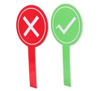 GARIOUANS 2 Pièces Main De Jeu Tenant des Cartes Faux Tableau Blanc Portable Vote Oui Vrai Enfant Pagaies D'enchères Aux Enchères Planche Blanc Oui Non, Signes De Vote Pagaie Scolaire Mousse