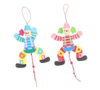 GARIOUANS 2 pièces Marionnette Clown Bois Marionnette à Fil Interactive pour Spectacle et Jeux Garçon Fille Artisanat Bambou Design Aléatoire pour Noël et Animations Couleur Aléatoire