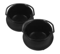 GARIOUANS 2 Pièces Marmite Noire Poupée marmite Miniature décorations Tout Petit Chaudron scène Accessoire de Cuisine Accessoires de Maison Miniature Mini Doll House Accessoires ferroalliage