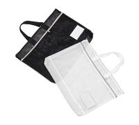 GARIOUANS 2 Pièces Mesh Art Portfolio Bag with Handle Large Capacity Nylon Document Organizer for Travel Office Posters and Painting Storage