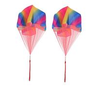 GARIOUANS 2 pièces Parachute à pour Garçon Fille Activité Éducative de Plein Air avec Corde Parachute pour Jeux Groupe