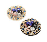 GARIOUANS 2 pièces Patch Strass à Coudre Décoratif Cristal pour Vêtements Sacs Accessoires DIY Appliques Brodées Élégantes et Légères