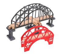 GARIOUANS 2 Pièces Pont de Train Bois Piliers pour Modèles de Train Accessoire Éducatif pour Conçu pour Jeu Réalistes et Personnalisables