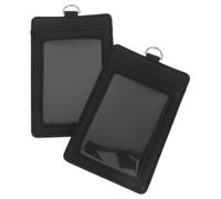 GARIOUANS 2 pièces Porte Badge Rigide pour Carte Identité Support Vertical Multiple Transparent pour Employés Enseignants et