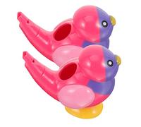 GARIOUANS 2 pièces Sifflet Oiseau pour Bain Garçon Fille Musical et Développement et Ludique Lot de Rouge