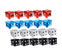 GARIOUANS 20 pièces Ballons Aluminium Dés Jeu pour Fête Thème Ballons Rouge Bleu Blanc Noir Décoration Anniversaire et Activités Festives