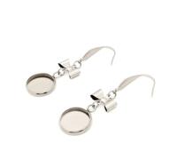 GARIOUANS 20 pièces Boucles Oreilles Femme Argentées Base Métal Inoxydable DIY Matériel Création Bijoux Accessoires Stables pour Femmes