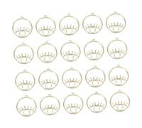 GARIOUANS 20 Pièces Breloques Pendentifs Yeux Creux Géométriques Accessoires DIY pour Bracelets Colliers Porte Clés Décoration
