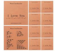 GARIOUANS 20 Pièces Cartes Romantiques Code Morse Cartes d'Apprentissage Uniques pour Couples pour Femme Petit Ami Petite Amie pour Noël et Anniversaires (20pcs)