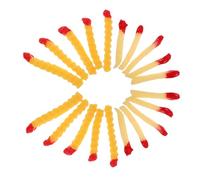 GARIOUANS 20 Pièces Simulation Food Toy Fake French Fries with Scalloped Edge Realistic Artificial Fast Food Decorations for Restaurant Window Display Photography Prop