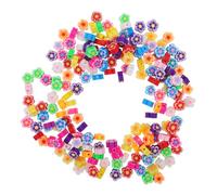 GARIOUANS 200 Pièces Mini Blossom Polymer Clay Flower Charms Floral Spacer Beads For Jewelry Making Bracelets Necklaces DIY Craft Accessories