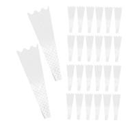 GARIOUANS 200 Pièces Transparent Flower Bouquet Sleeves With Dual Openings For Rose Packaging Plastic Wrapping Bags With Star Pattern For Florist Supplies And Wedding Decorations