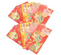 GARIOUANS 24 Pièces Dragon Year Envelopes Thick Chinese Style Lunar Year Packets Festival Money Bags