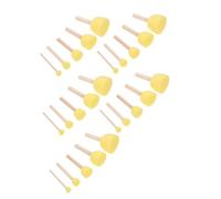 GARIOUANS 25 pièces Lot de Pinceaux Éponge Peinture Tête Champignon pour Garçon Fille Brosse Mousse Artisanale Légère et Portable Peinture Créatifs pour Bricolage et Dessin