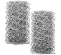 GARIOUANS 2pièces Filet à Poules Hexagonal Treillis Métallique Galvanisé Résistant Haute Température Maille Filaire Robuste pour Jardin Et Volière Protection Antinuisibles