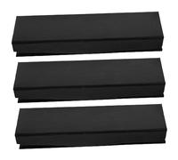 GARIOUANS 3 pièces Boîte à Stylo Rigide Noire Étui à Stylo à Clapet Boîte pour Plume Bille et Coffret Présentoir Pratique pour Bureau et Voyage