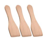 GARIOUANS 3 pièces Lot de Spatules Bois Petites Multi-usages pour Gâteau Crème et Pizza Grattoir Ergonomique Bois pour Pâtisserie et Barbecue Ustensiles Cuisine Pratiques