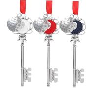 GARIOUANS 3 Pièces Porte Clés de Noël avec Pendentifs Sapin Accessoires Multifonctions pour Clés et Décorations Festives Assortiment de Couleurs