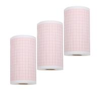 GARIOUANS 3 Rouleaux De Papier À Grille Rouge Livret De Papier Imprimante Diagnostique Matériel Médical