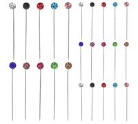 GARIOUANS 30 pièces Épingles Hijab avec Stoppeurs Broches Longues Fer pour Tenue Quotidienne et Événements Accessoires Sécurisés pour Écharpes et Châles Musulmans