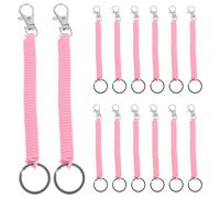 GARIOUANS 30 Pièces Porte-clés à Ressorts Rétractables Corde Élastique Colorée Anti-perte avec Anneau et Mousqueton Porte-clé Léger et Extensible pour Téléphone Portefeuille et Outils