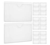GARIOUANS 36 Pochettes Adhésives Transparentes Autocollantes en Plastique 6 X 11 Cm, Porte-étiquettes Horizontaux pour Organisation Bureau et Rangement, Pochettes pour Cartes