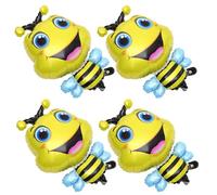 GARIOUANS 4 pièces Ballons Abeilles Aluminium Décorations de Fête Adorables pour Garçon Fille Ballons Animaux Gonflables pour Anniversaires et Showers