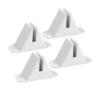 GARIOUANS 4 Pièces Base de Support de Clôture Plastique pour Jardin Kit Fixations Latérales Base Stable pour Petite Clôture Installation Facile et Sécurisée